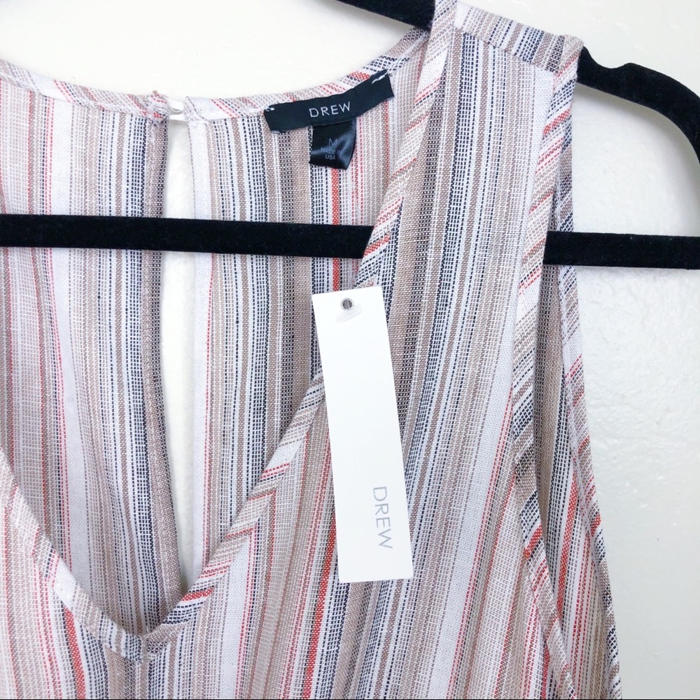 DREW Linen Jumpsuit Neutral Colors Medium NWT